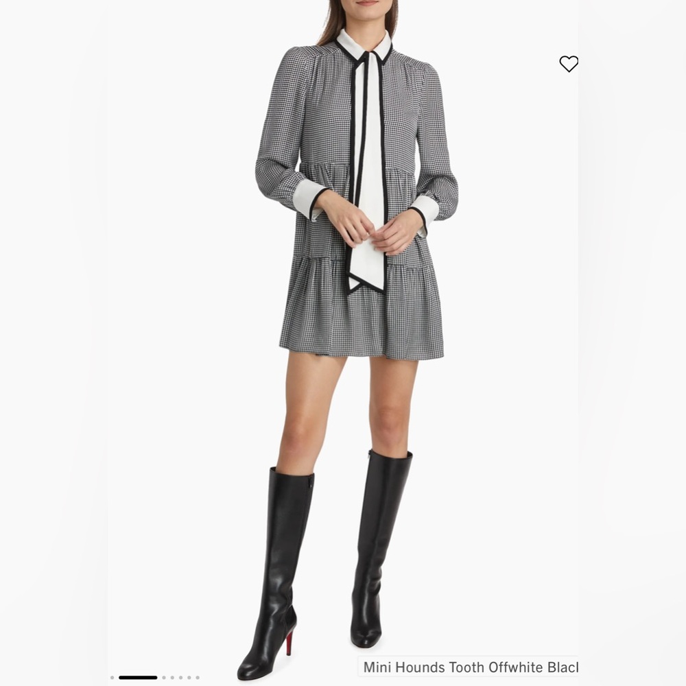 Alice + Olivia Carol Houndstooth Minidress
